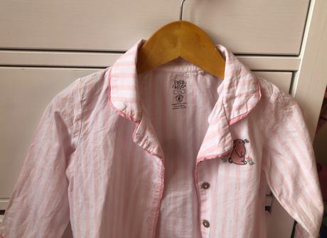 Bielo - ružové pásikavé bavlnené pyžamo, f&f, 98, f&f,98