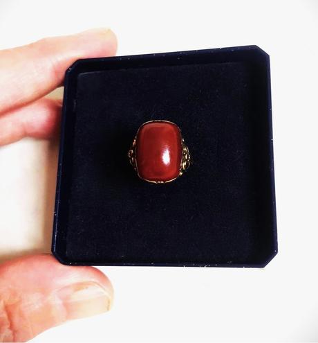 Starož.prsteň s karneolom,