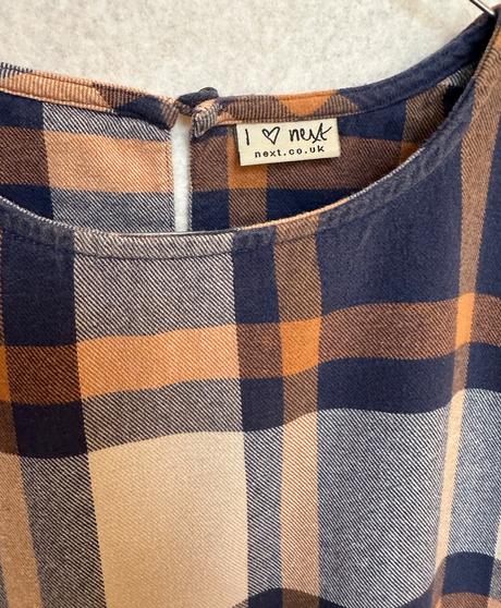 Flanelové kárované šaty, next,152