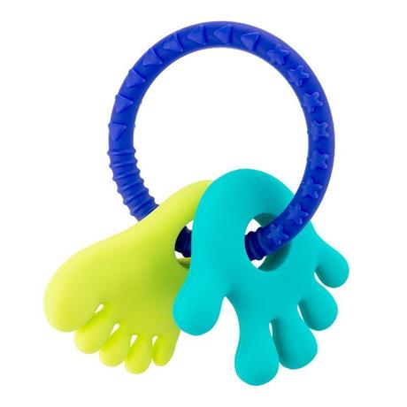 Akuku silikónové hryzátko stopy - chlapec, 