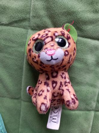 Mcdonald happy meal ty hračka leopard sklenné,
