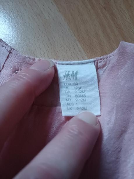 Marhuľové slávnostné šaty v.80 9-12 mes, h&m,80