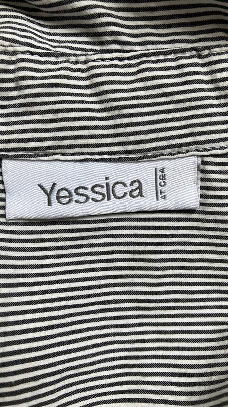 Čiernobiela pásikavá košeľa c&a (s), c&a,s