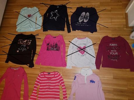 Dievčenské málo nosené tričká v.146/152, 3,-/ks, primark,146