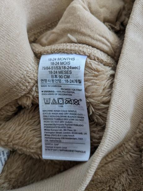 "plyšové" tepláky zn. gap, gap,92