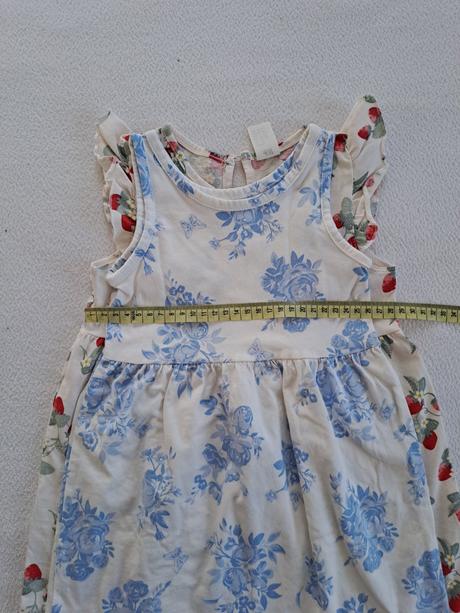 H&m set letne saty jahody / modre kvety 92, h&m,92