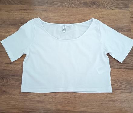 Biely crop top h&m, h&m,m