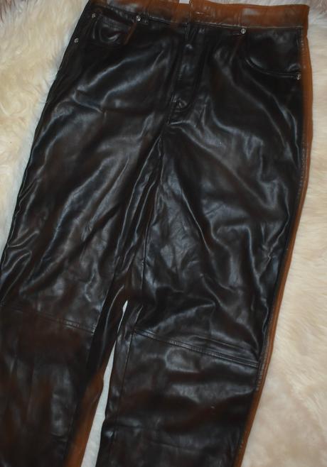 Kožené nohavice, bershka,m
