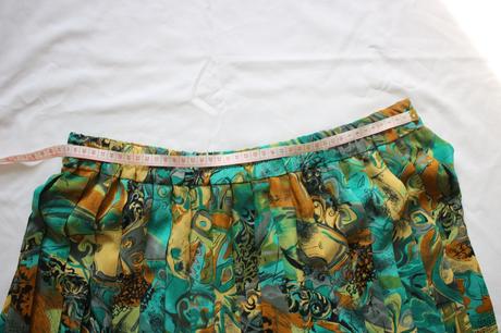 Retro vintage plisovaná sukňa tyrkysová elegancia, l