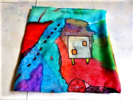 Hodvábna šatka desigual, desigual,xl