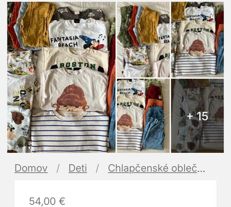 Balík oblečenia pre chlapca 104, 104–116