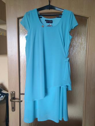 Spoločenské tyrkysové šaty., l