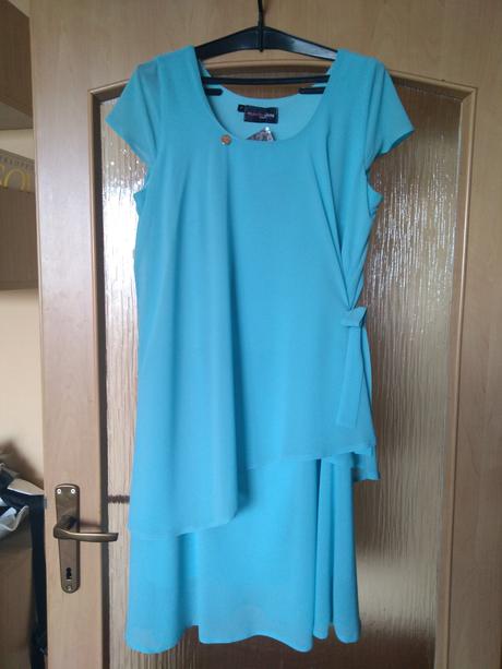 Spoločenské tyrkysové šaty., l