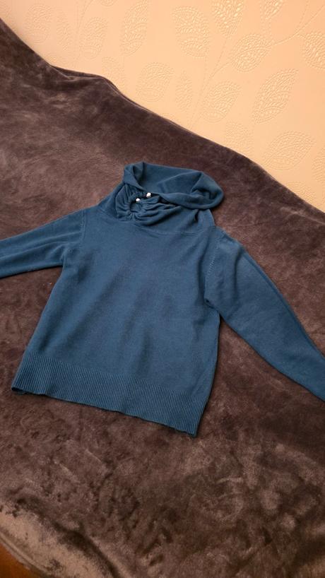 Teply pulovrik  tyrkys, c&a,xl