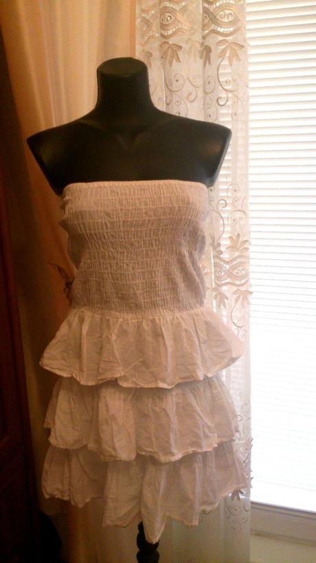 Biele letné šaty, veľkosť s, atmosphere,s