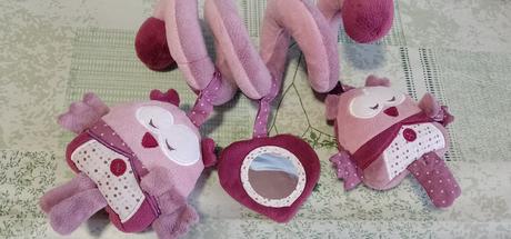 Špirála na kočík, autosedačku, sovičky,