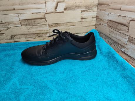 Ecco 45 - pánske kožené čierne topánky, ecco,45