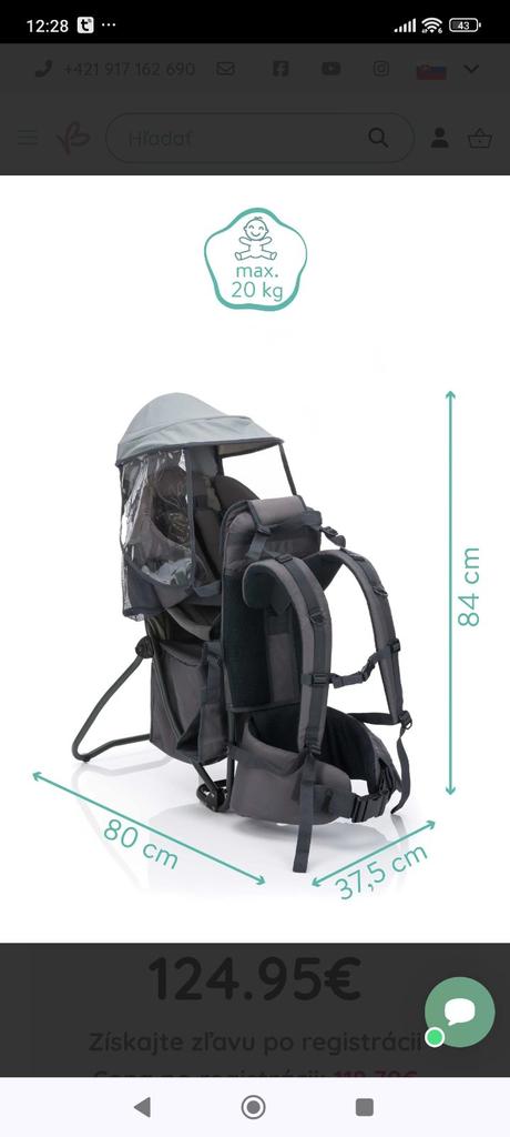 Turisticky nosic pre dieta, fillikid