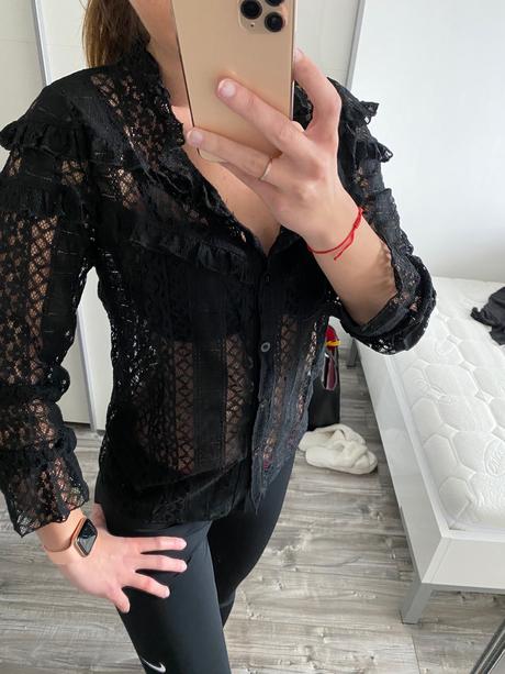 Čipkovaná bluzka, s