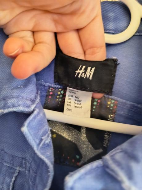 Riflová bunda, h&m,140