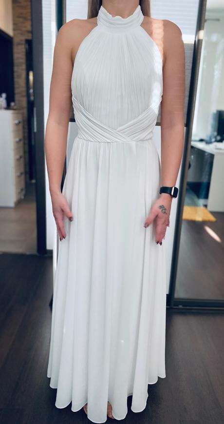 Akcia dlhé biele šaty, s