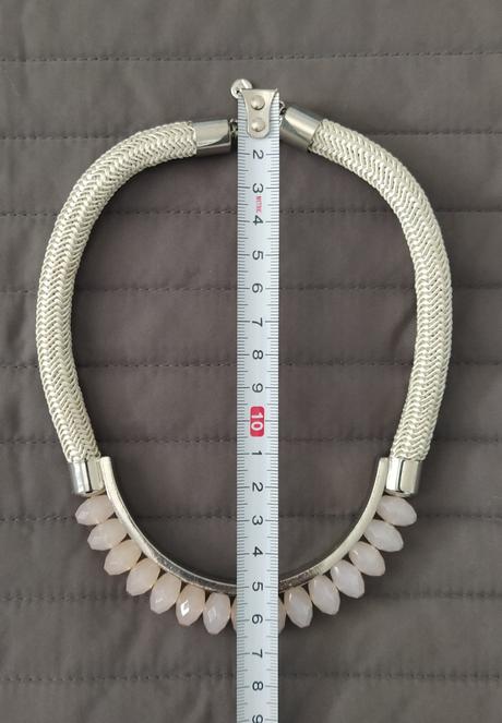 Náhrdelník ružová/biela, 