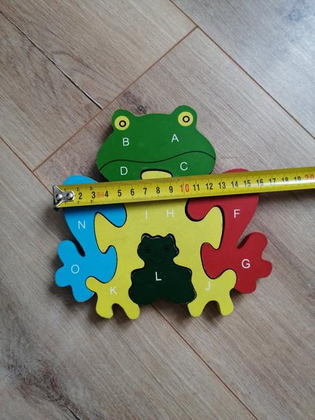 Puzzle žaba, abeceda, 