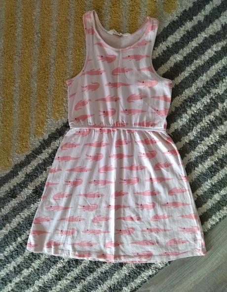 Krokodílové šaty 122/128, h&m,122