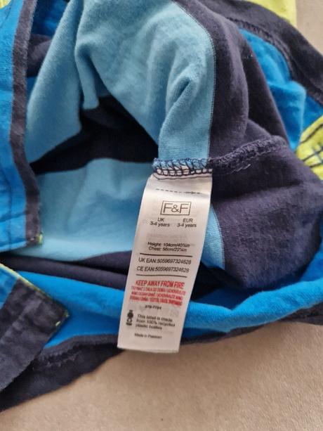 Chlapčenské tričko s dlhým rukávom veľ. 104, f&f,104