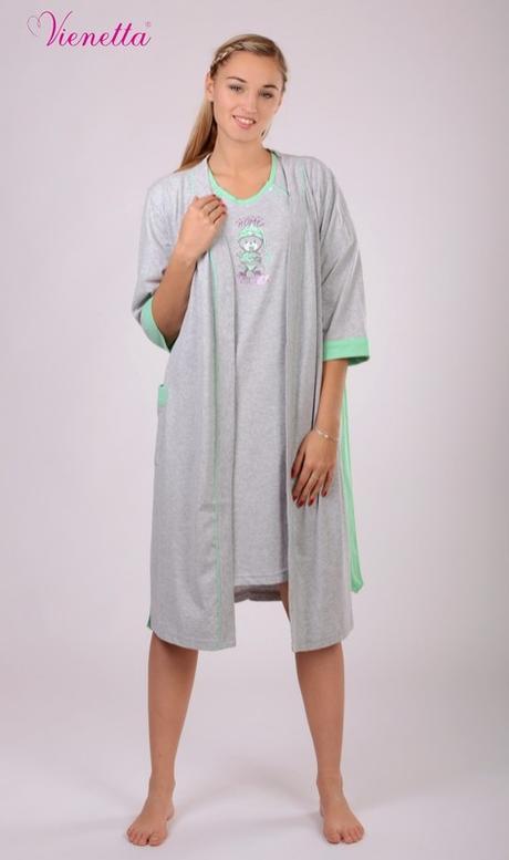 Materská nočná košieľka so županom, vienetta secret,l / m / s / xl / xxl