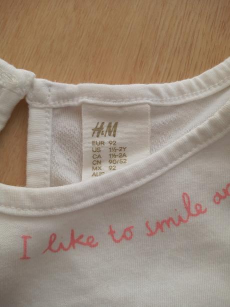 Biele tričko h&m, h&m,92