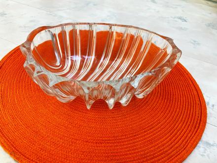 Masívna sklenená misa bohemia,