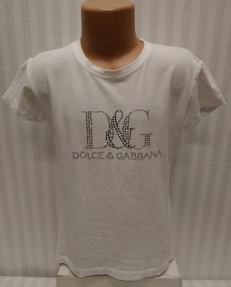 Biele tričko, nápis, dolce&gabana, 146-152 cm, 152