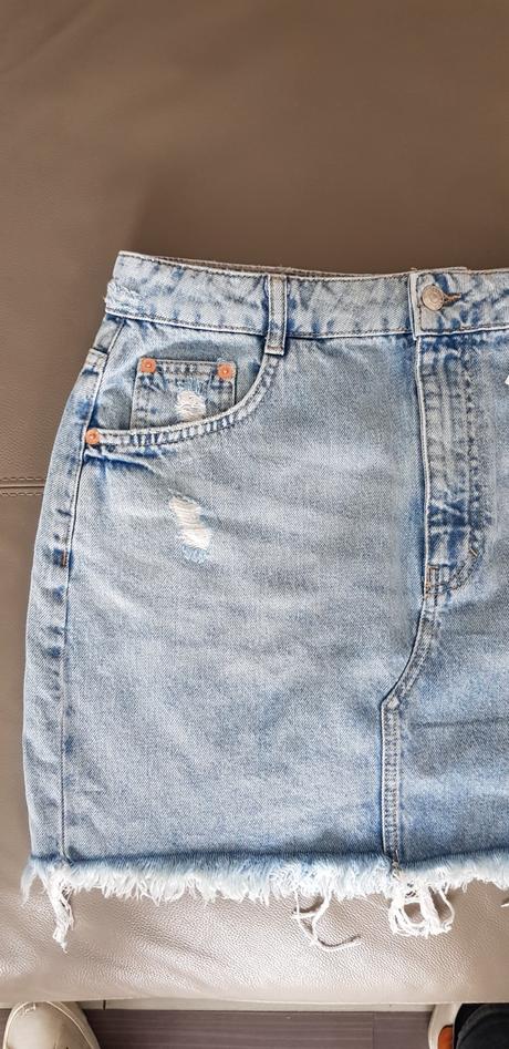 Riflová sukňa, pull&bear,l