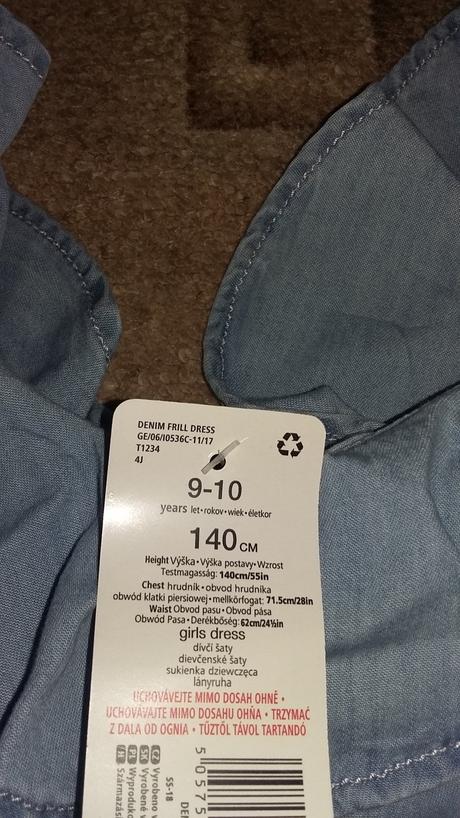 Krásne riflové šatočky, f&f,140