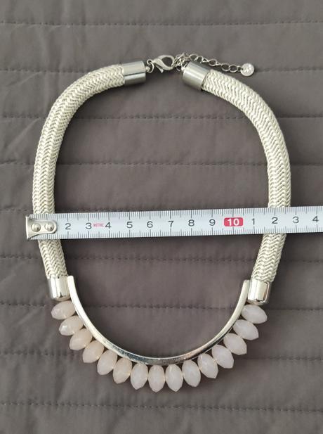 Náhrdelník ružová/biela, 