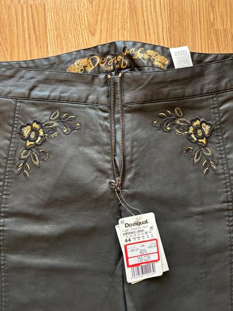 Desigual kožené nohavice, desigual,l / xl