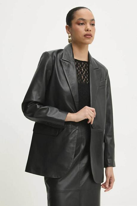 Kožený blejzer, jahňacia nappa koža, bonprix,46