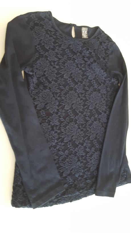 Tričko s čipkou, zara,152