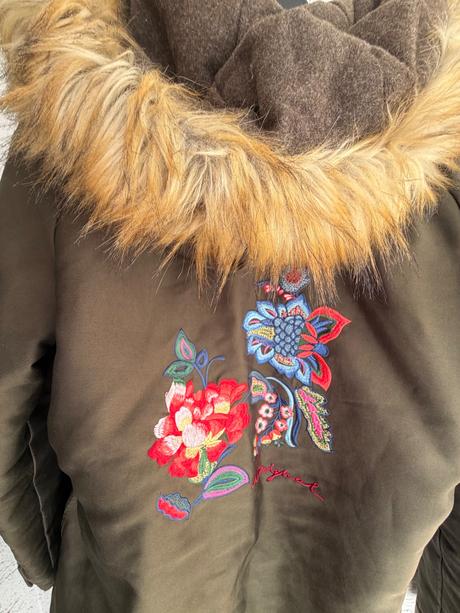 Desigual 38 tmavozelena bunda ako nova parka je vy, desigual,38