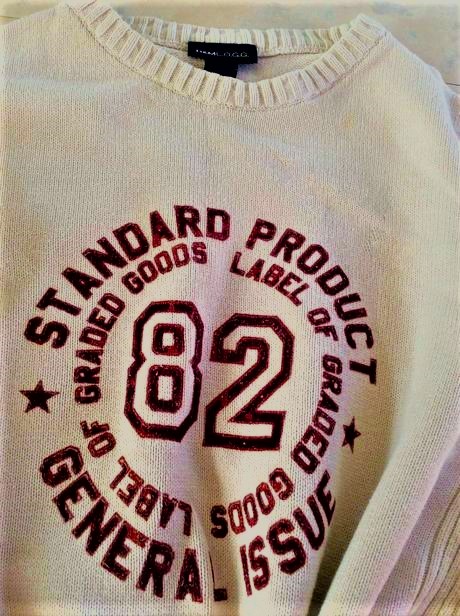 Bavlnený hrubší pulóver, h&m,l