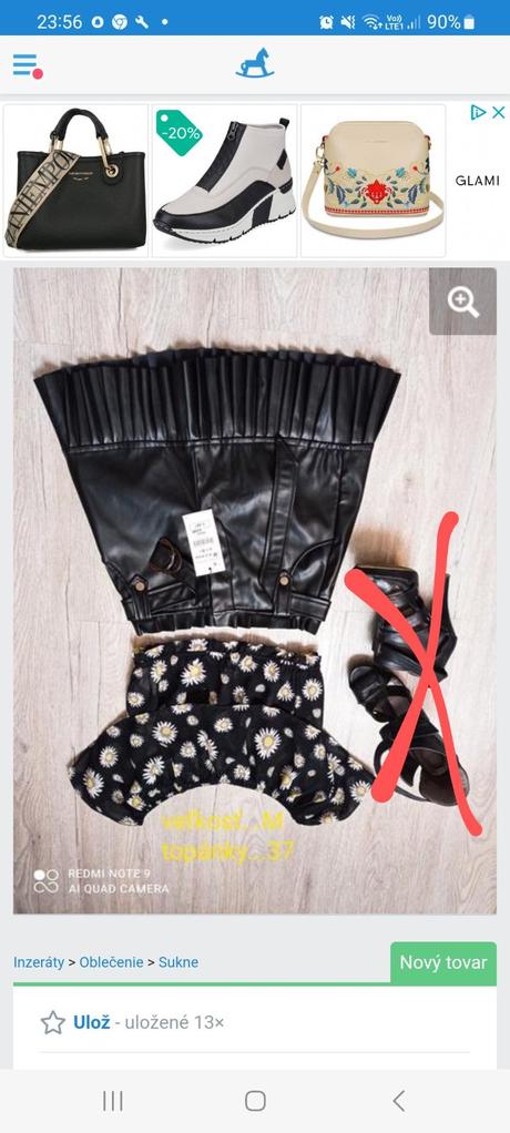 Kožená sukňa + darčeky, m