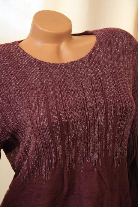Bordovo strieborný sveter, judith williams, 44