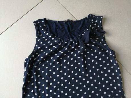 Tmavomodrý bodkovaný top orsay, orsay,xs