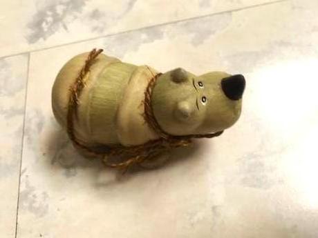 Dekorácia do záhrady hroch z keramiky,