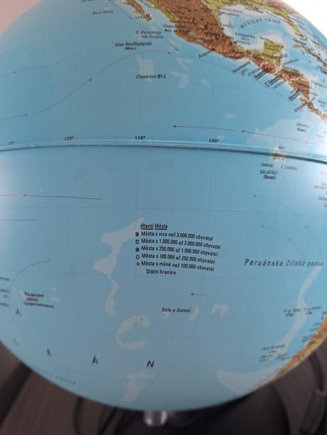 Svietiaci glóbus 30 cm,