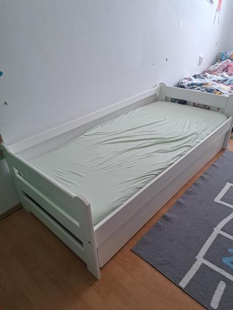Detska postel 180x80 so zabranou a uloznym dielom, šírka (cm): 80,dĺžka (cm): 180