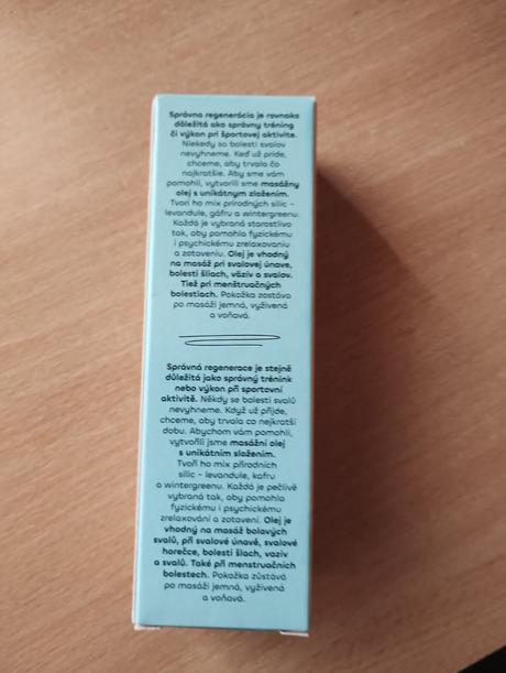 Masážny olej pri svalovici, 