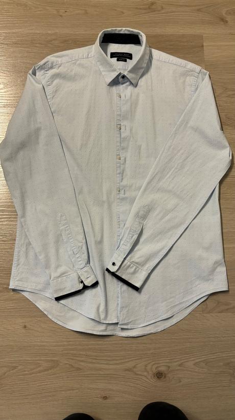 Slim fit bodkovana kosela, zara,xl