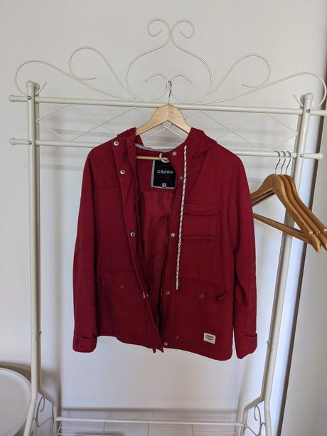 Cropp vínová riflová bunda, s